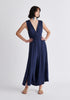 Paisie Cross Back Jersey Jumpsuit in Navy